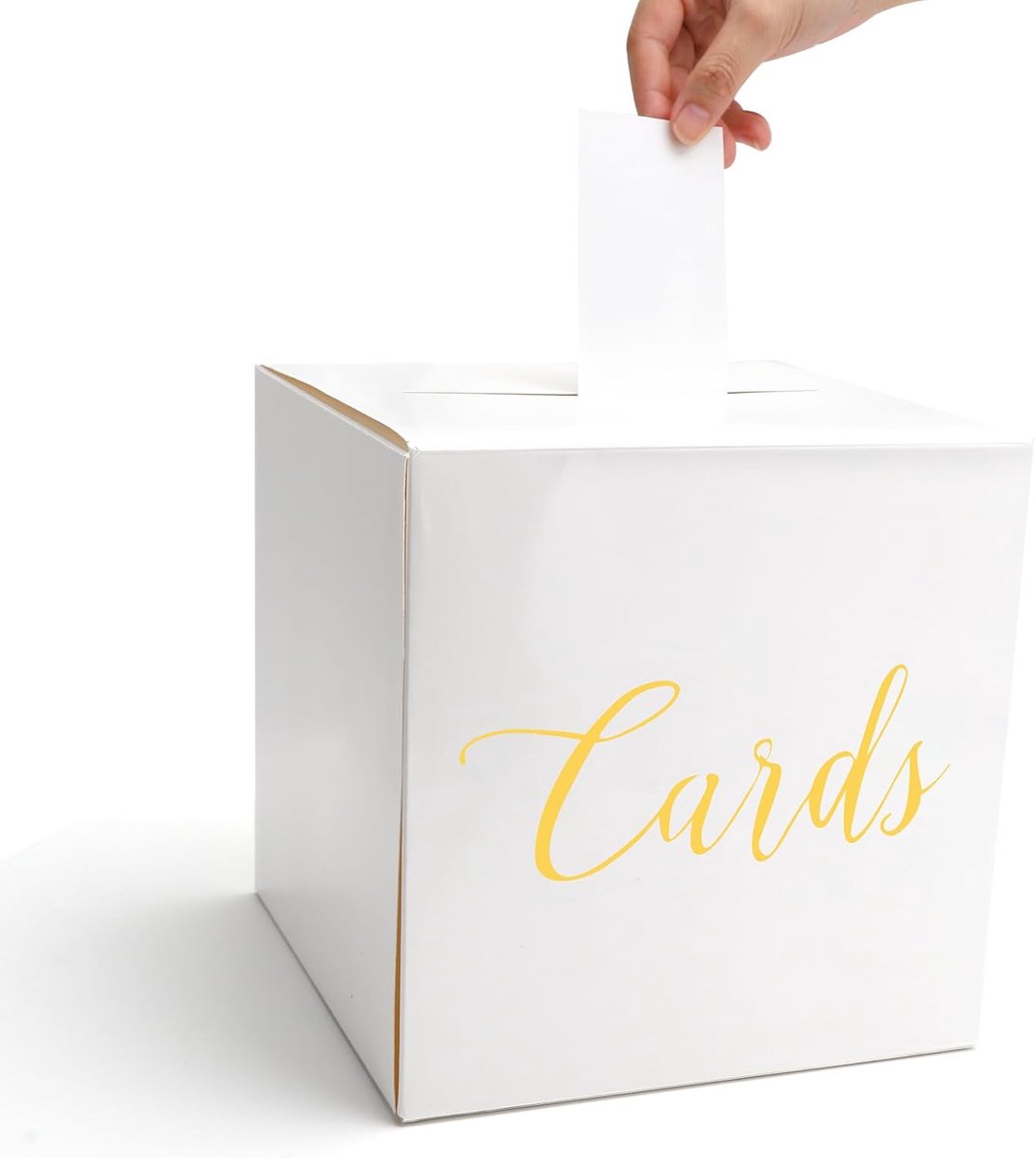 HENGBIRD Kaartenbox, bruiloft, geschenkdoos, gelddoos, verjaardag, geschenkdoos, bruiloft, doos met sleuf met 10 - ShopVlot