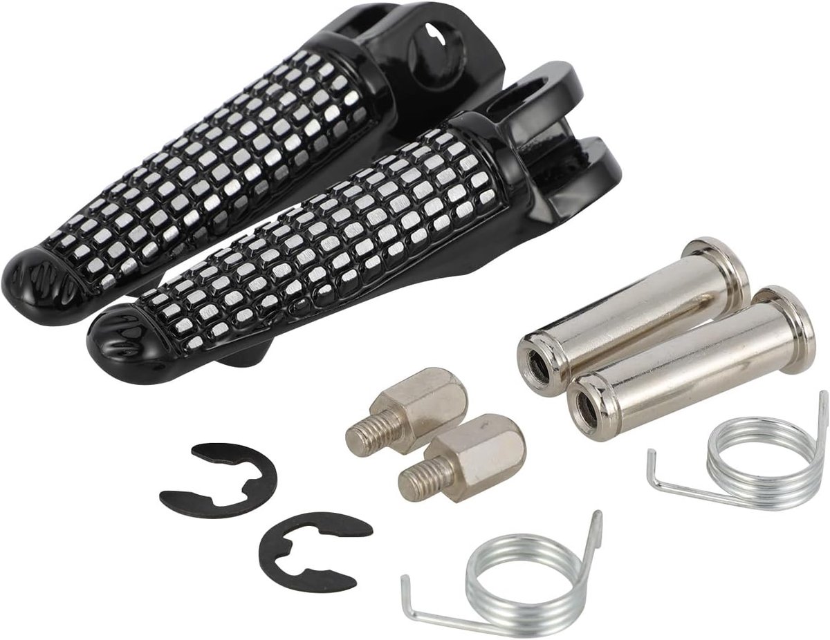 Motorcycle Footrest Footrests Footrest for Kawasaki Ninja ER6N ER6F ZX-10R ZX-6R Z1000 Z750 Black - ShopVlot