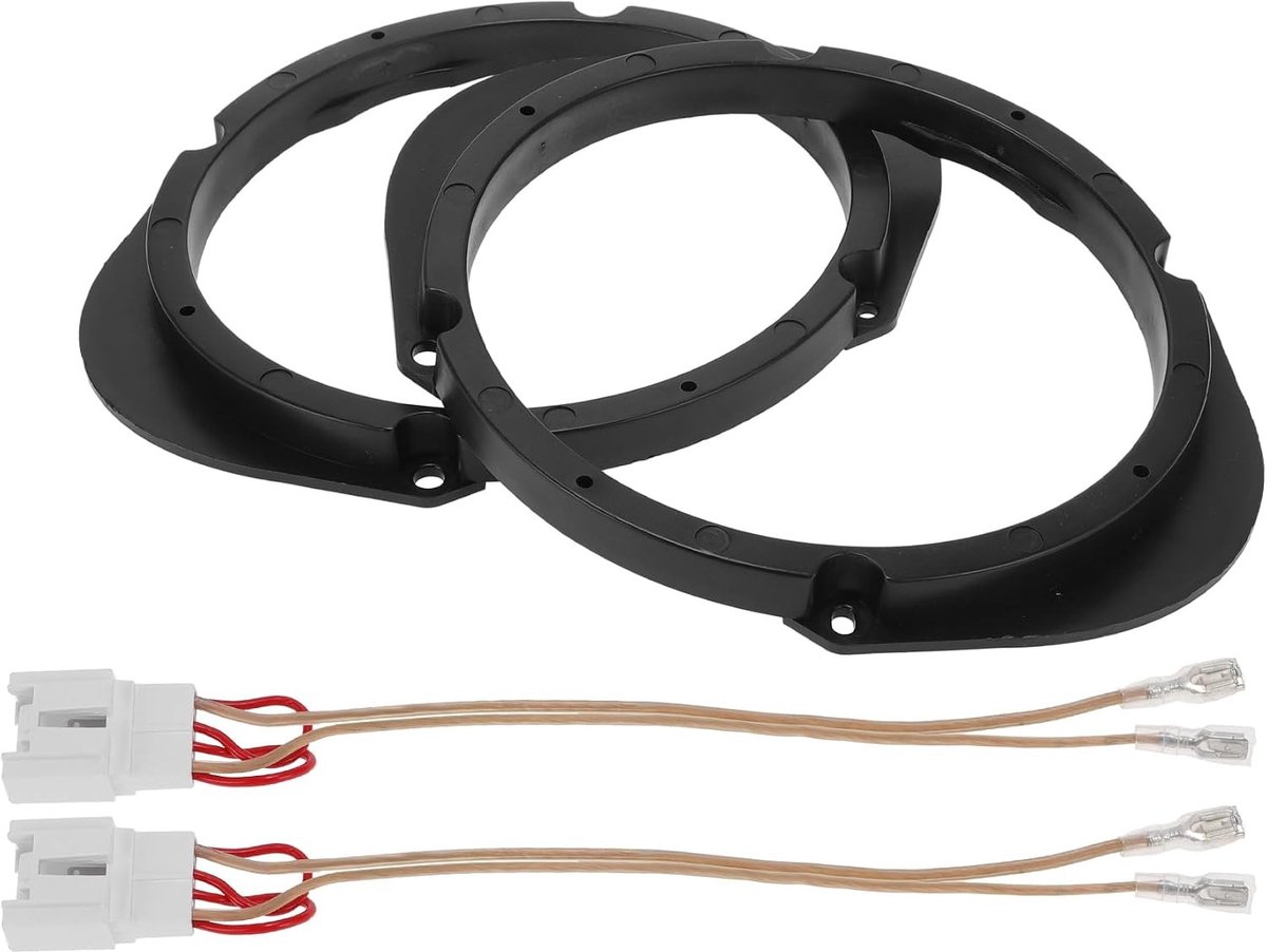 Tweeter Speaker Spacer Ring Adapter voor Mazda 8 (2011-2015) - ABS Zwart met Audiokabels en Waterdichte Bescherming voor Voor- en Achterdeuren