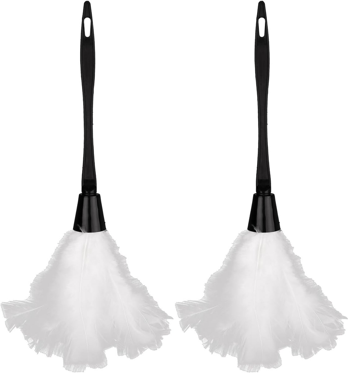 2 Stuks Veer Duster - Zachte en Dikke Veertjes voor Schoonmaak en Feestdecoratie voor Halloween en Kostuums
