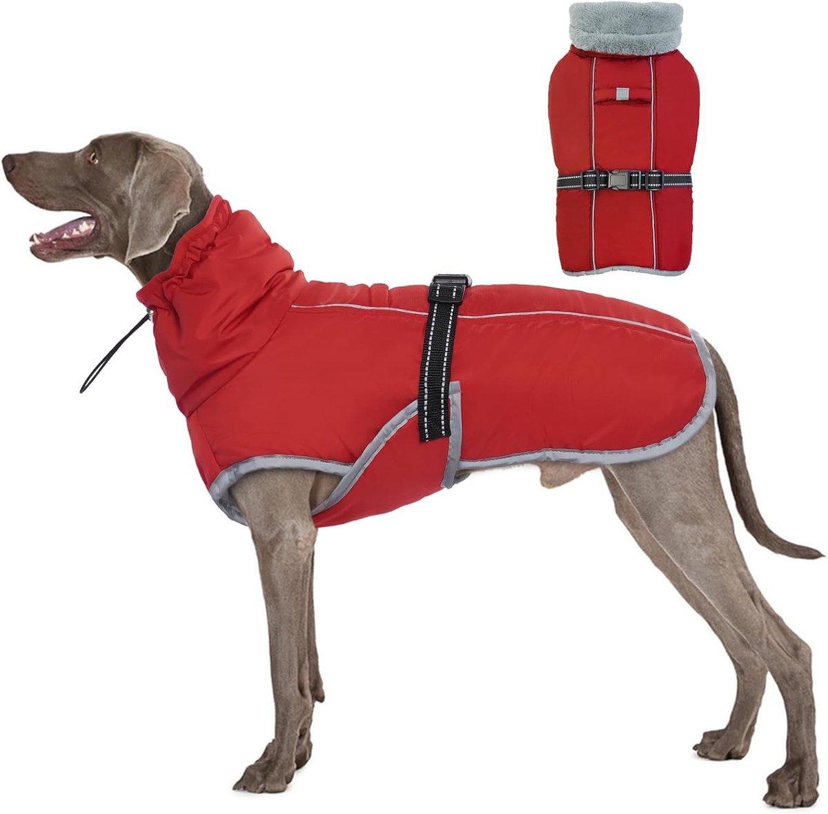 Winterjas voor Grote Honden, Waterdichte en Reflecterende Hondenjas, Winddicht en Warm Hondenpak met Fleecevoering voor Koude Dagen, Ideaal voor Golden Retrievers en Andere Rassen