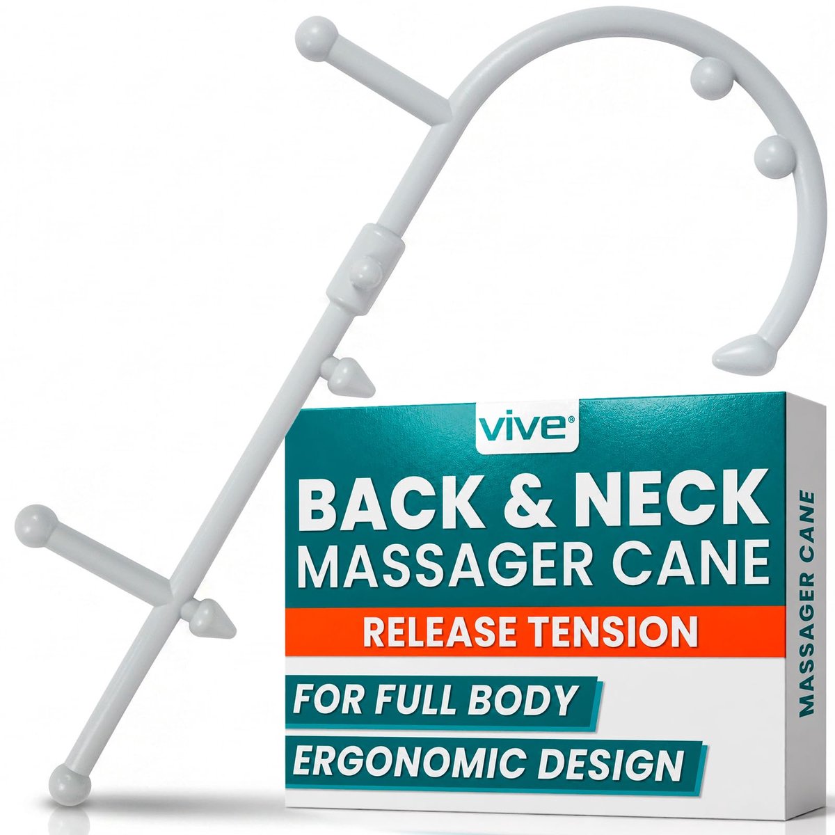 Massagestok voor rug en nek - Trigger Point massagegereedschap - Handheld zelfmassage - Pijnverlichting voor spieren - ShopVlot
