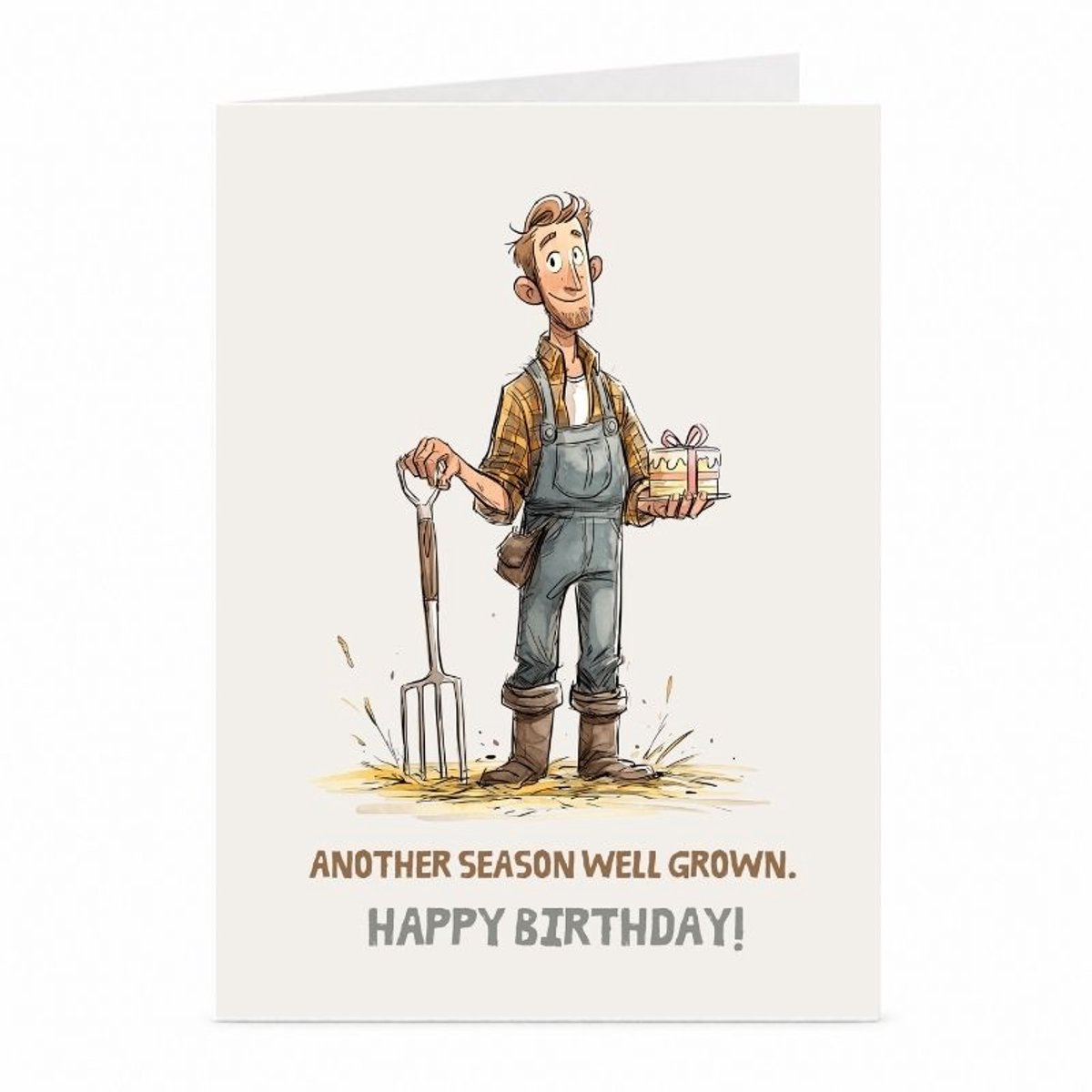 Boer - Verjaardagskaart - JustTheCardGuy - A6 met envelop