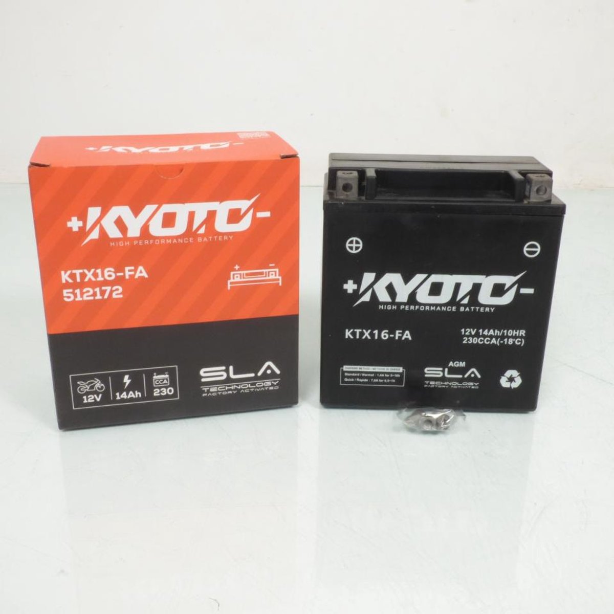 Batterie SLA Kyoto pour Moto BMW 1600 K Gt 2015 à 2020 YTX16-BS / 12V 14Ah Neuf