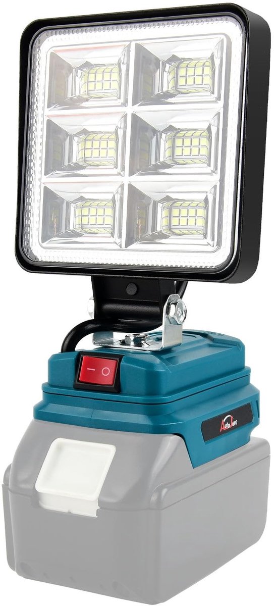 SolidKeus - Draadloze LED Werklamp 50W met 2 USB Oplaadpoorten