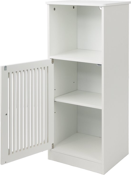 COVREO Badkamer opbergkast 36x30x86 cm wit, MDF en spaanplaat, vrijstaand — afbeelding 4