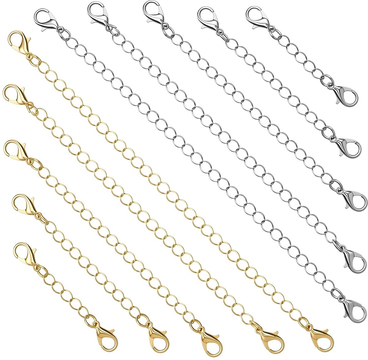 SolidKeus - Set van 20 Kettingverlengingen voor Sieraden