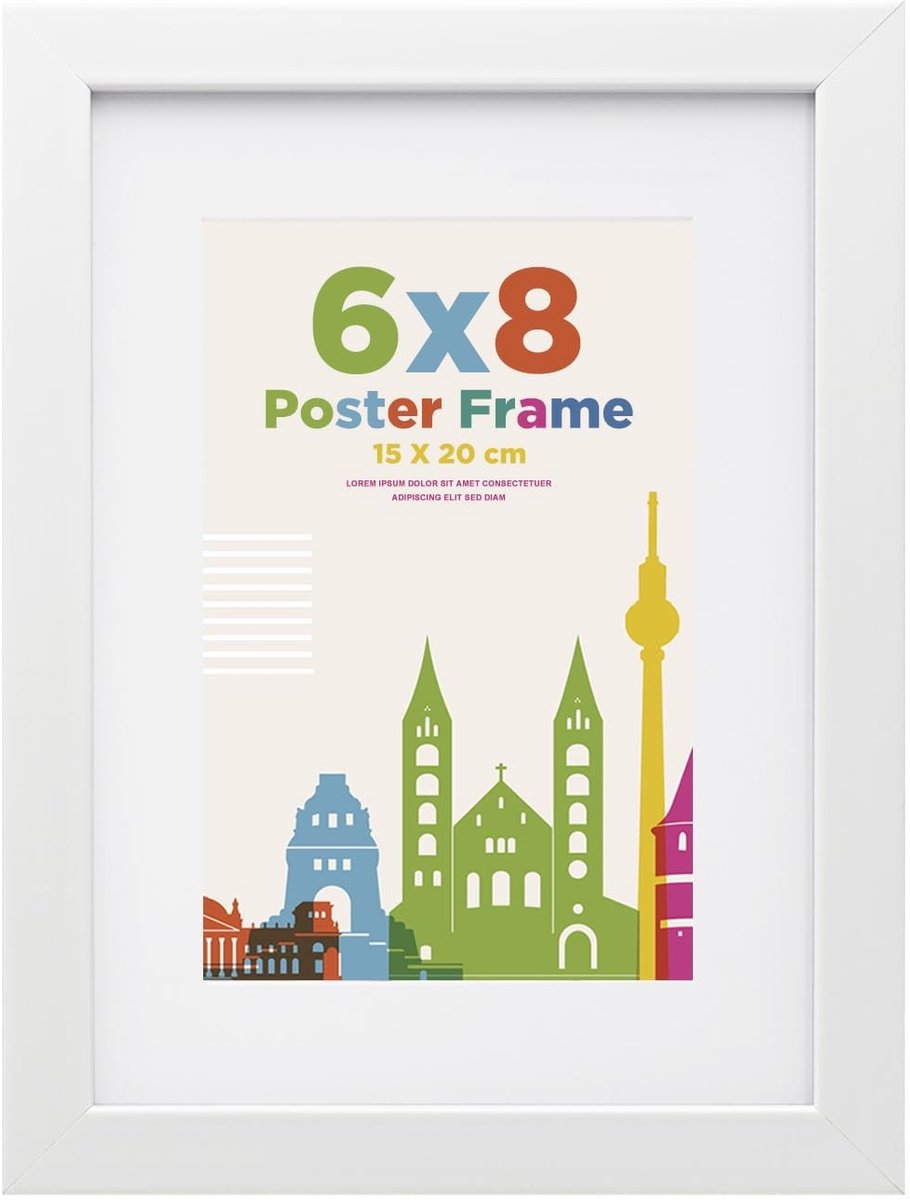 SolidKeus - Houten Fotolijst 15 x 20 cm met Acrylglas, Voor 10 x 15 cm Foto's, Wit