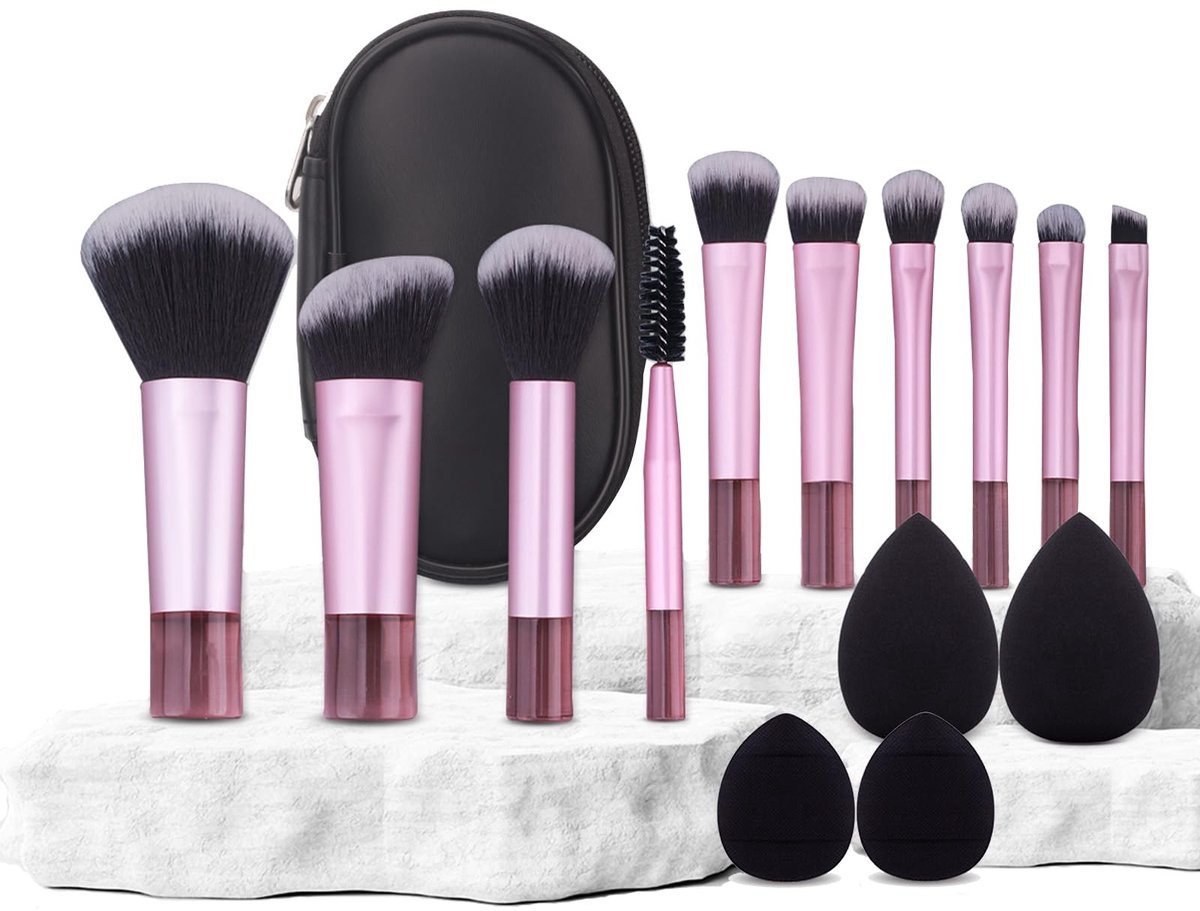 SolidKeus - Professionele Makeup Borstels Set van 14 Stuks voor Vrouwelijke Schoonheid