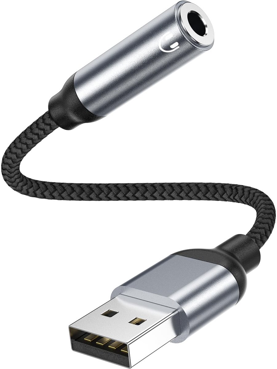 SolidKeus - USB naar 3.5mm Jack Adapter Kabel