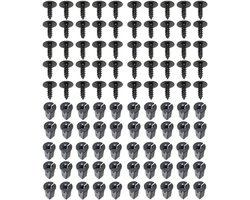 50 Stuks Bumper Bevestigingsklemmen, Body Trim Clips en Rivets Assortiment voor Auto's, Geschikt voor Bumper en Fender Liner Bevestiging