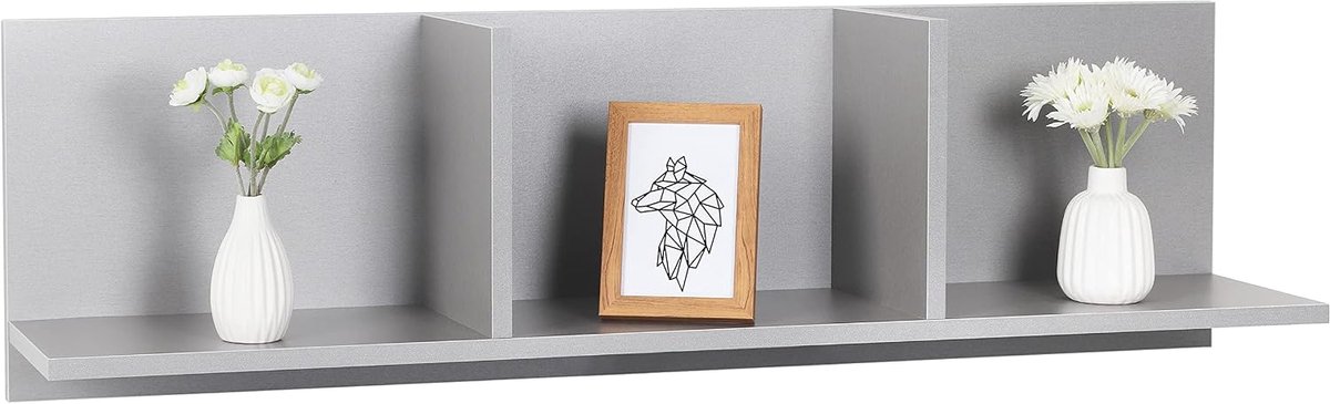 106 x 30 x 22 cm Hangende plank Grijs – RICOO Floating shelf WM014-PL