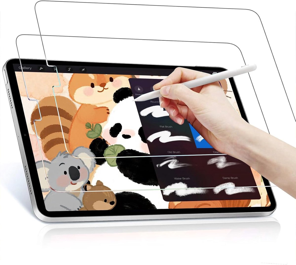 2 stuks papieren beschermfolie voor Samsung Galaxy Tab S8 2022 (SM-X700/X706), tekenen zoals op papier, niet-verblindend, met eenvoudige installatiekit