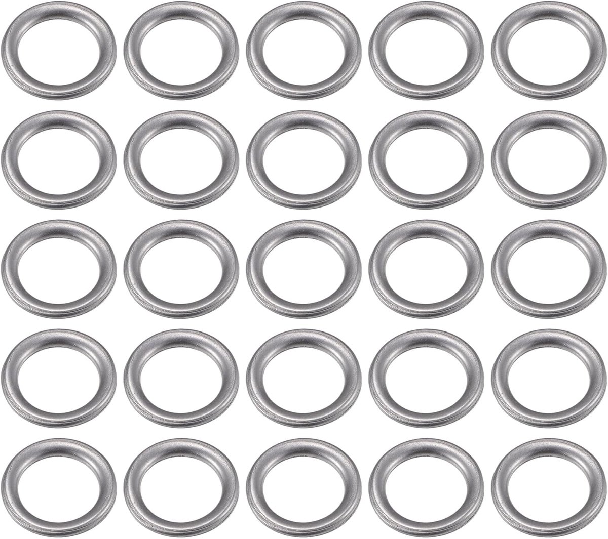 Pakkingen, 12mm 0.47" ID No.3517830010 voor Toyota 4Runner 2010-2018 Aluminiumlegering Zilverkleurig, 25 Stuks