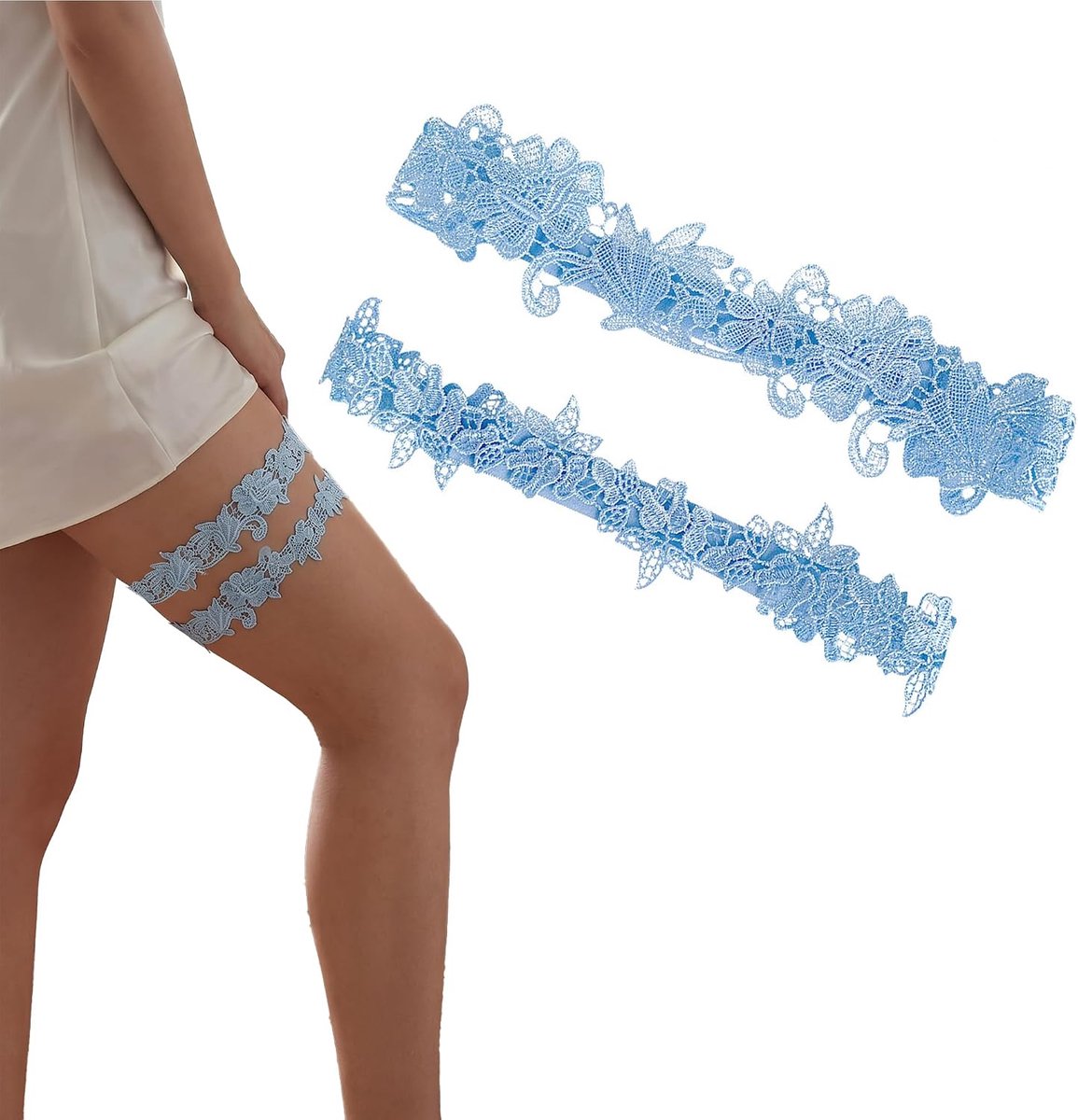 1 stuks bruidssouseband, elegante kanten bruiloftsbeenkousenband met elastische band, één maat past de meeste mensen, perfect voor bruid, bruiloft, romantische bruidsaccessoire voor