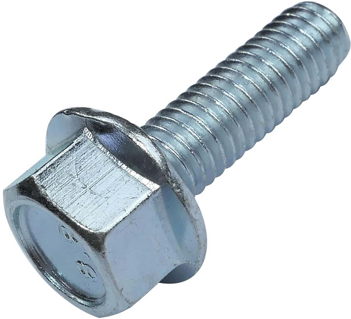 - C52321 - Set van 10 - Flensbout Zeskantschroef met flens - M6x20mm - DIN 6921 - Hardheid 8.8 - Verzinkt staal - montageschroef