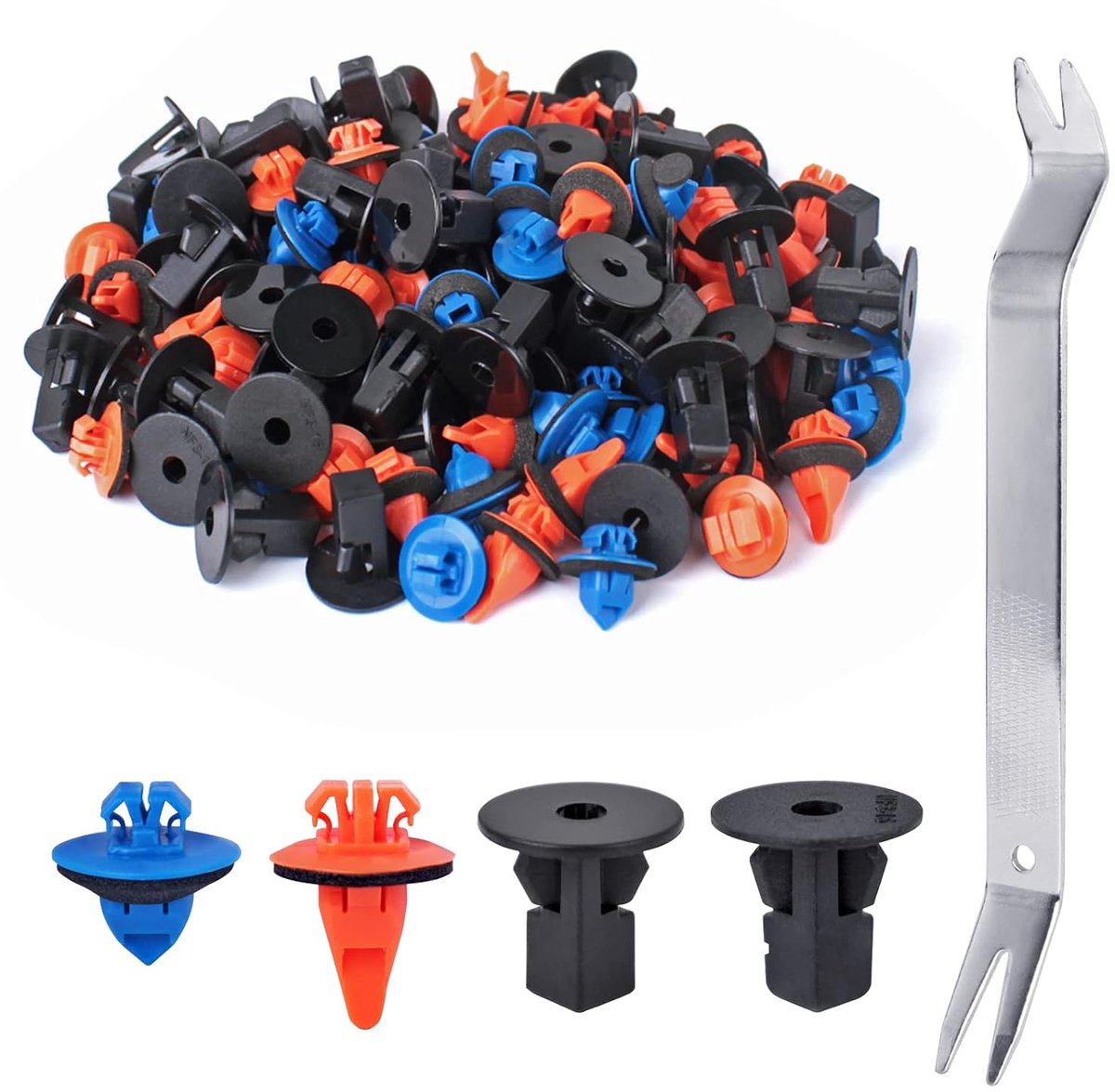 Clips, Xislet Retainer Bevestigingsnagels voor Auto Bumper Fender Liner 90189-06065 Compatibel met Toyota 4Runner Tacoma RAV4 Vervangen 75495-35010 75397-35010 90189-06013