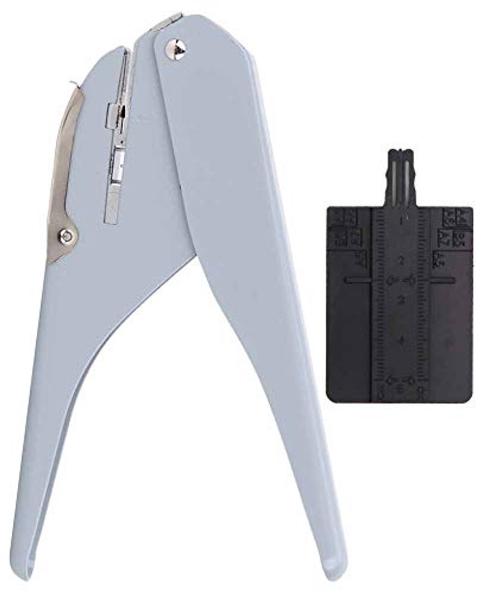 Doe-het-zelf papierpons Enkele perforator met liniaal voor notebook(grey)