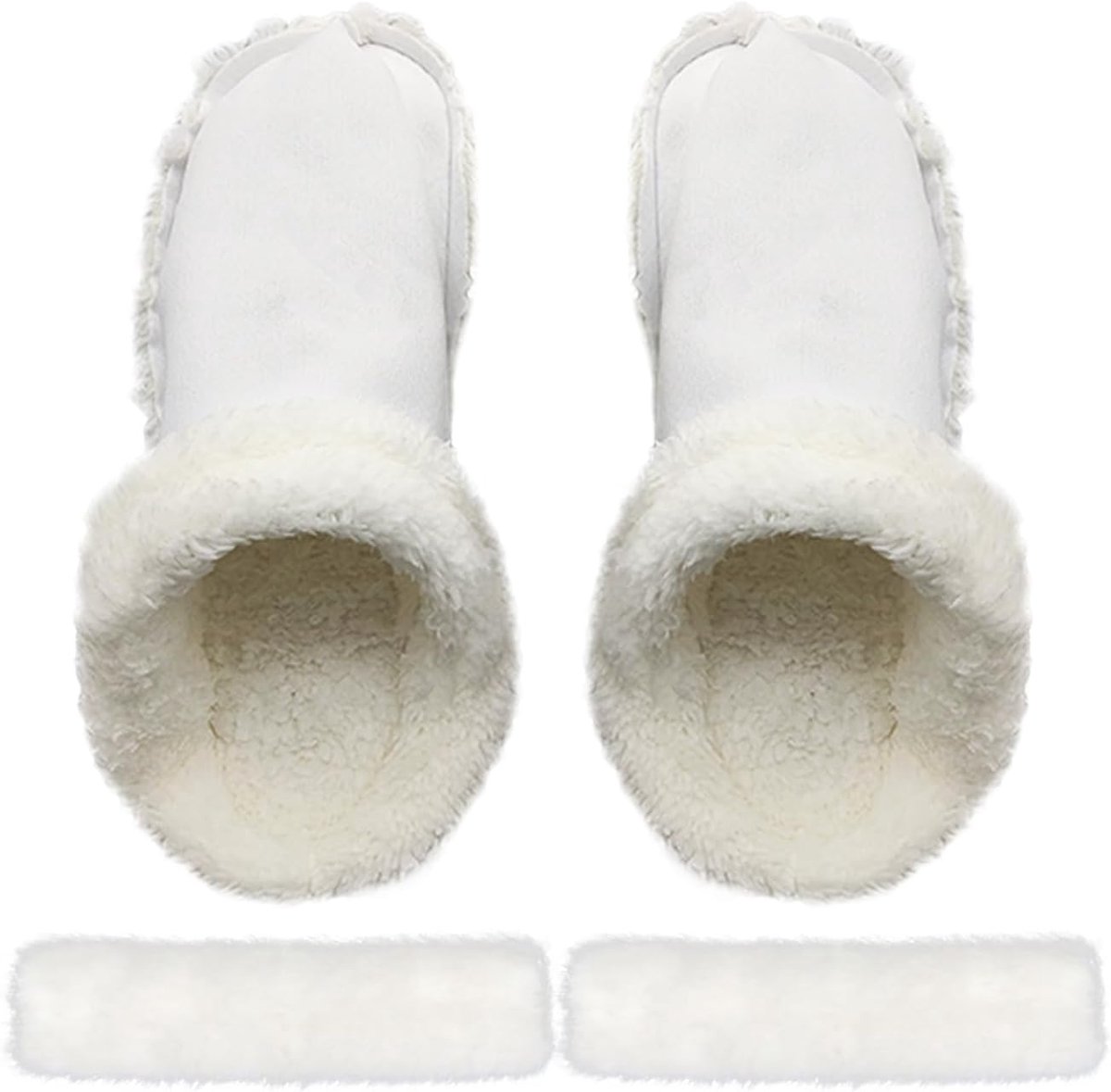 1 Paar Pluizige Inlegzolen En 1 Paar Veters Covers, Pluche Zolen, Warme Inlegzolen, Zachte En Comfortabele Inlegzolen, Schoenaccessoires