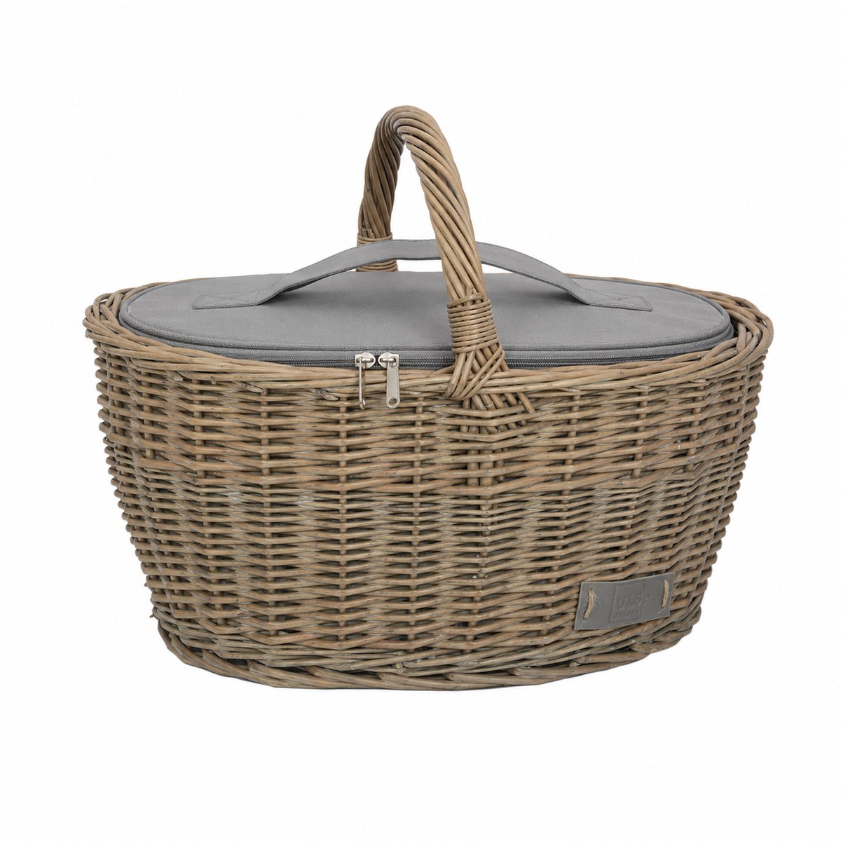 UNUS® Boodschappenmand met Koeltas van Wilg Bruin of Grijs 2 Maten