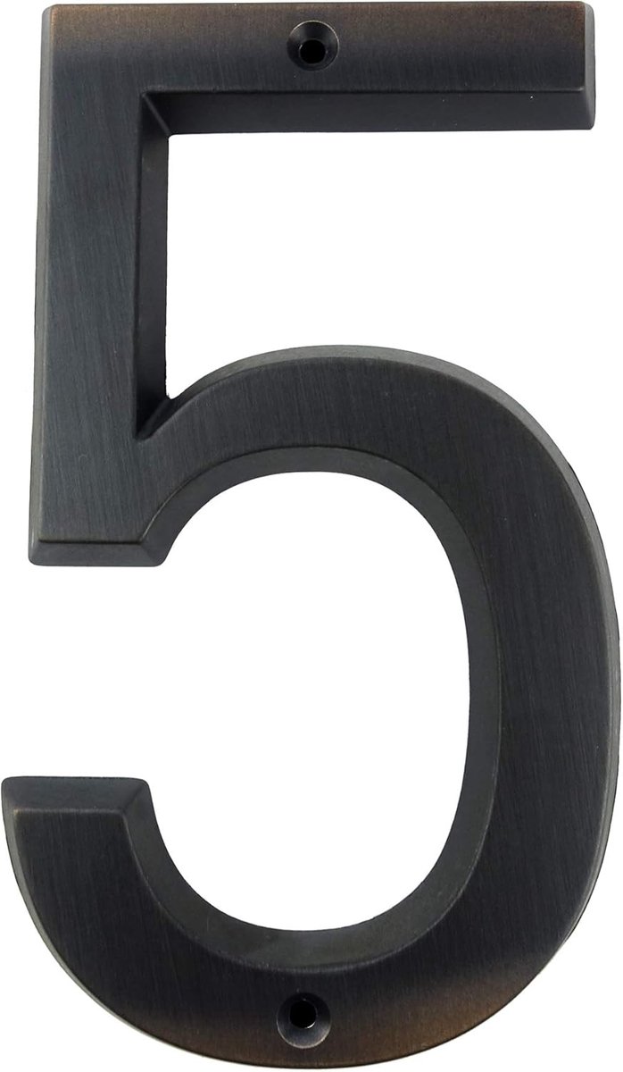 Huisnummerbord 6 Inch (15 cm) Vintage Stijl Aged Brons Afwerking Deurnummers Bewegwijzering Plaquette Straat Huisadres Cijfers, Zinklegering (5)