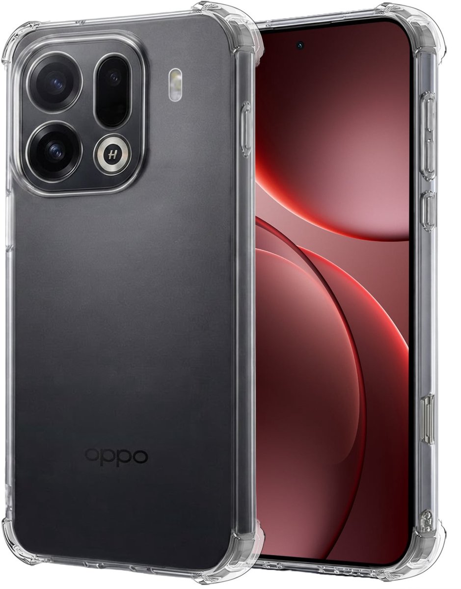 Hoesje - Geschikt voor OPPO Find X9 Pro - Sterk & Shockproof - Siliconen Case - Back Cover - Telefoon Hoes Shock Proof - Transparant