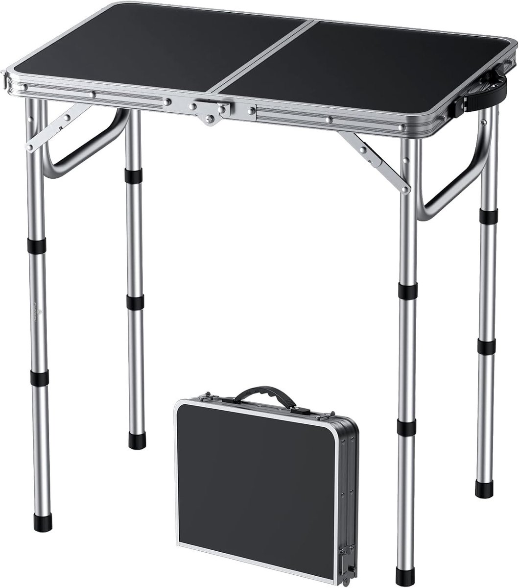 Opvouwbare Campingtafel Verstelbare Hoogte Aluminium Lichte Picknicktafel