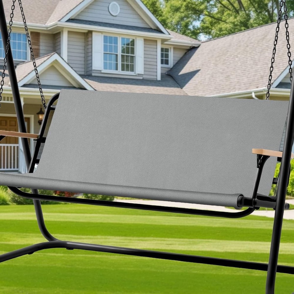 Waterdichte Schommelstoel Bescherming, 600D Oxford Stof, UV-bestendige Dekking voor Schommelstoelen (148 x 50 x 50 cm) - Bescherming tegen Weerselementen en Slijtage