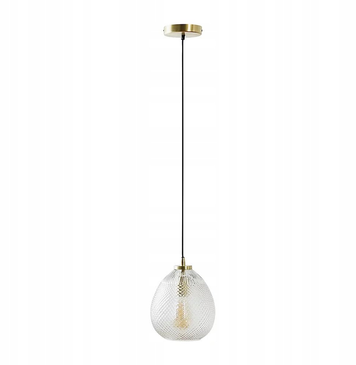 MiniSun Aurelian Hanglamp Messing Transparant Glas E27 100cm