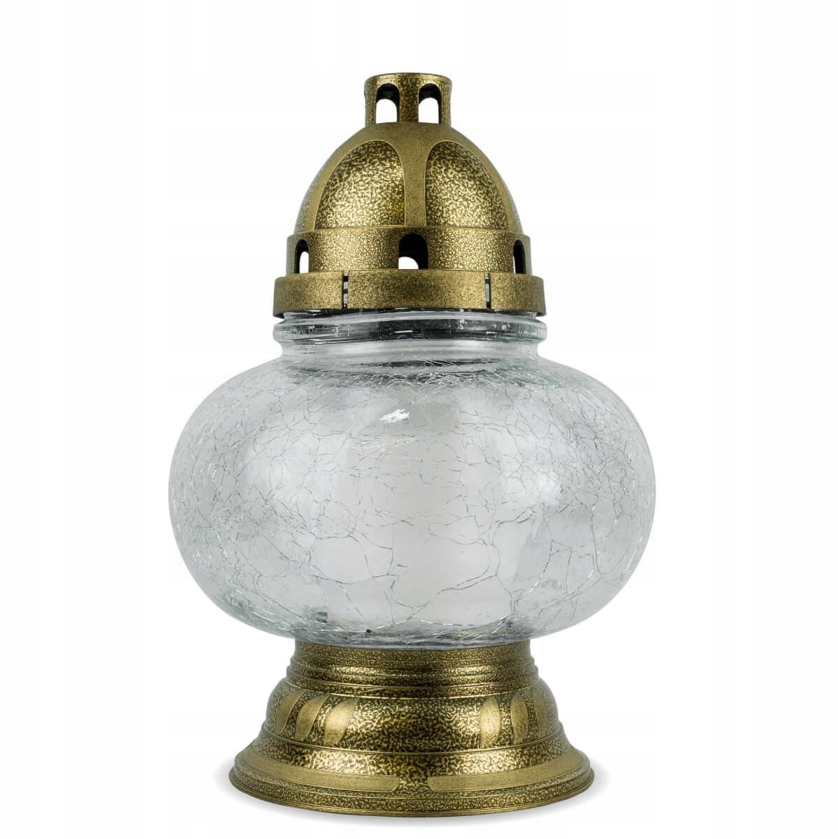 Grote Gouden Matglas Lantaarn 31 cm met Verwisselbare Inzet