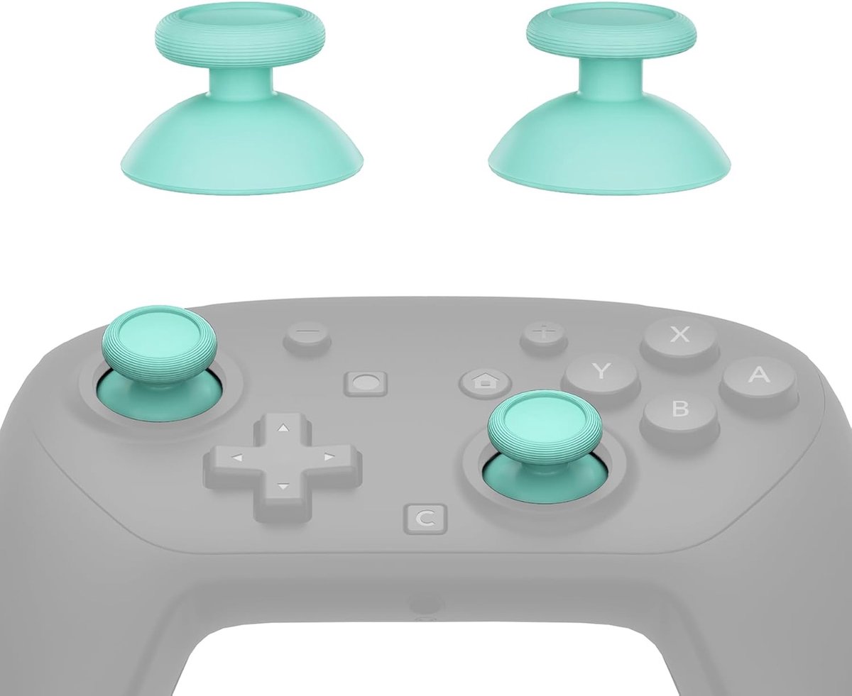 EXtremeRate Vervangende Joysticks voor Nintendo Switch 2 Pro Controller, Analoge Stick voor Switch 2 Pro Accessoires, Thumbsticks met Schroevendraaier en Gereedschap - Mistig Groen