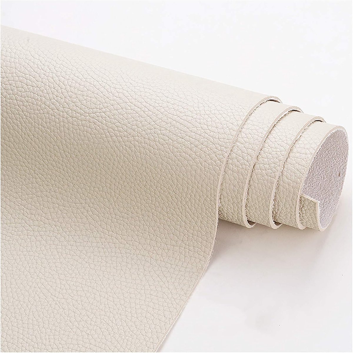 Stof Kunstleer Stof Dikker 1.9mm Kunstleer Bekleding Stof Voor Bekleding Faux Lederen Auto Materiaal Reparatie Tassen Textiel Bekleding Decoratie-Beige 1.38x4m