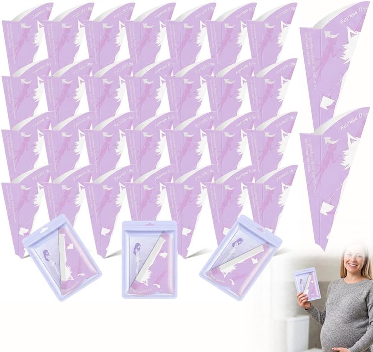 Urinella-trechter voor vrouwen, urinehulp, staande urinehulp, wegwerp, papier, draagbaar, waterdicht, urinetrechter, dames, outdoor, camping, festival, hygiëne, reizen, zwangerschap, mobiel, 30