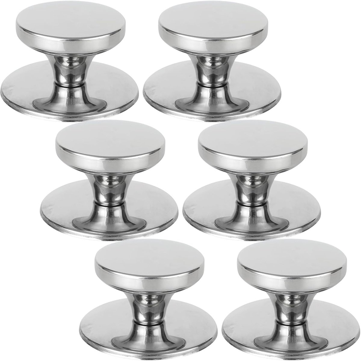 6 stuks pannendekselknop, reservegreep voor deksel, potdeksel, handvat, universeel, pan, deksel, knoppen, vervanging voor pannen en keuken, kookgerei afdekkingen