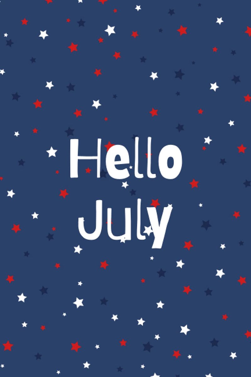 July Notebook, Happy Fourth of July Notebook: Red White and Blue stars, Happy 4th of July Notebook, Independence Day present, Patriotic Journal ... pages, Blank Lined pages, White paper Journal