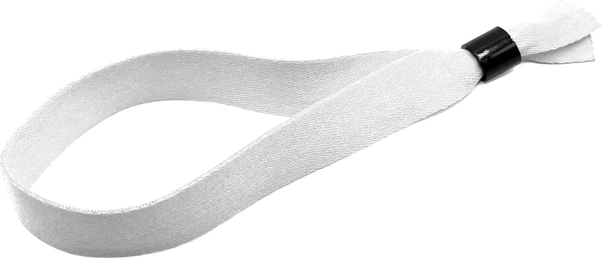 50 stuks stoffen armbanden - ID-armbanden voor evenementen (wit)