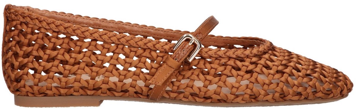 La Strada Ballerina Cognac Satijn - Damesschoenen - Maat - 42