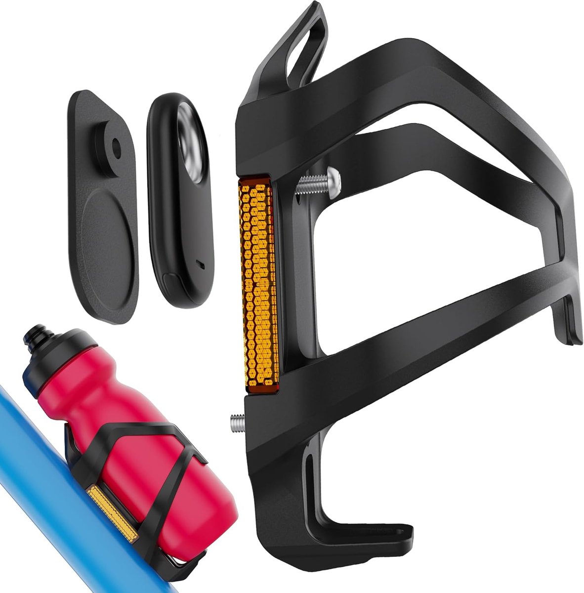 Waterdicht voor Smart Tag 2 & AirTag fietsflessenhouder, anti-diefstal fiets GPS-tracker houder met gereedschap, universele drinkbeker, fietskooi met reflector, voor elektrische/weg/mountainbikes