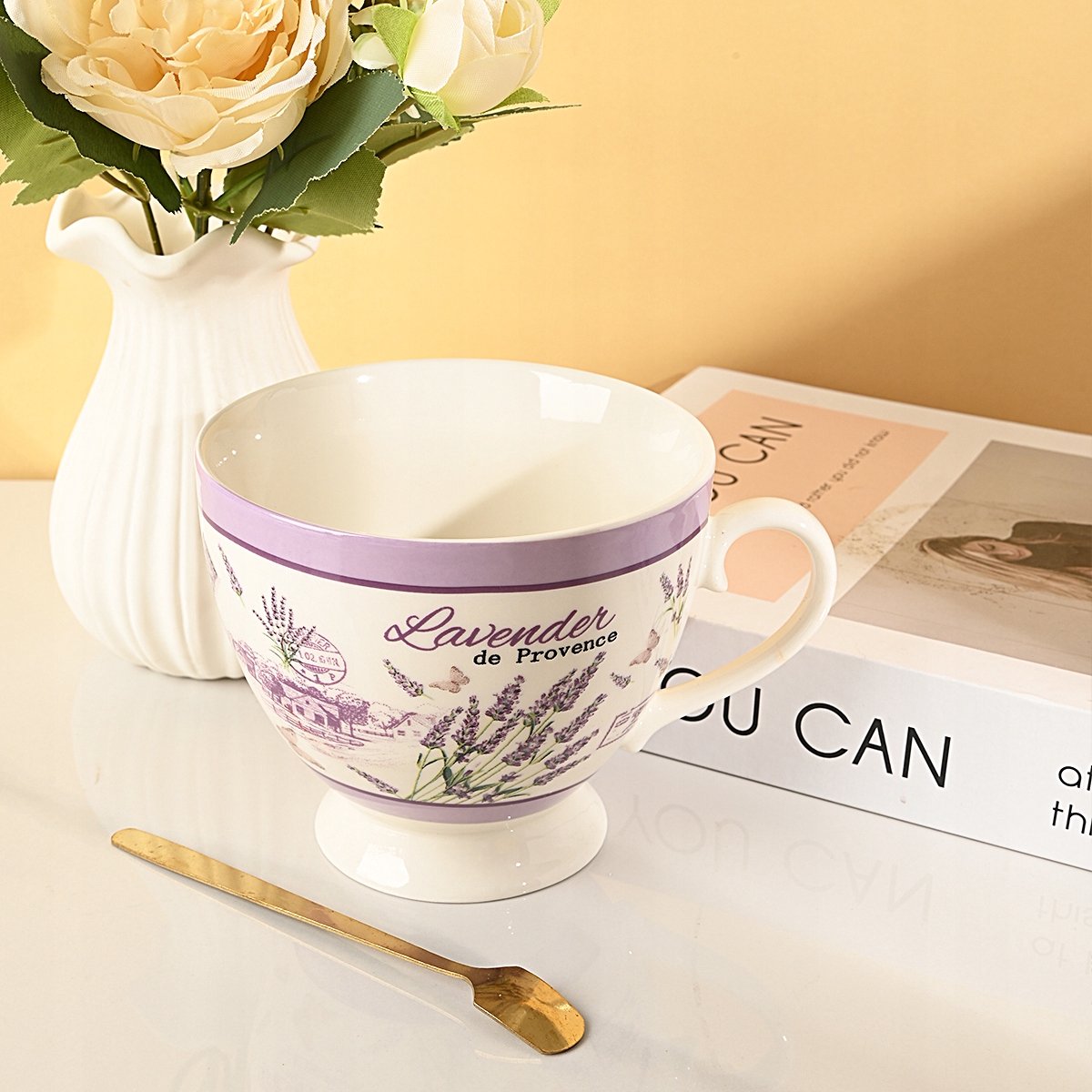 Lavendel Mok met Lepel & Luxe Cadoverpakking - 550ml