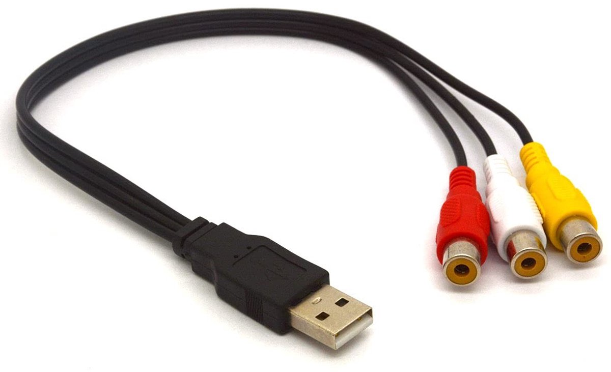 SolidKeus - USB naar RCA Splitter Kabel voor Audio en Video