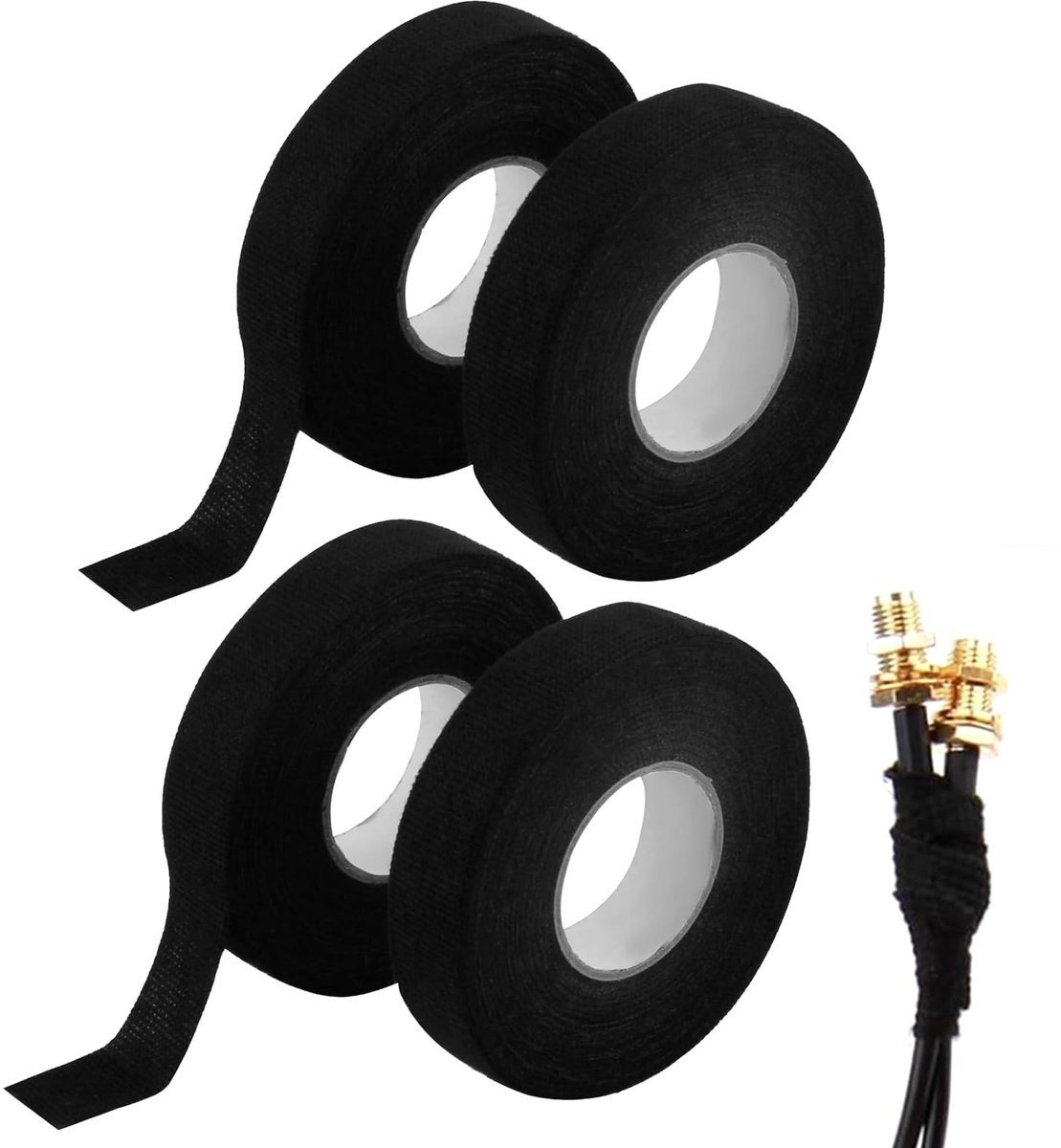SolidKeus - Hittebestendige Kabelboom Tape voor Auto's, 4 Stuks