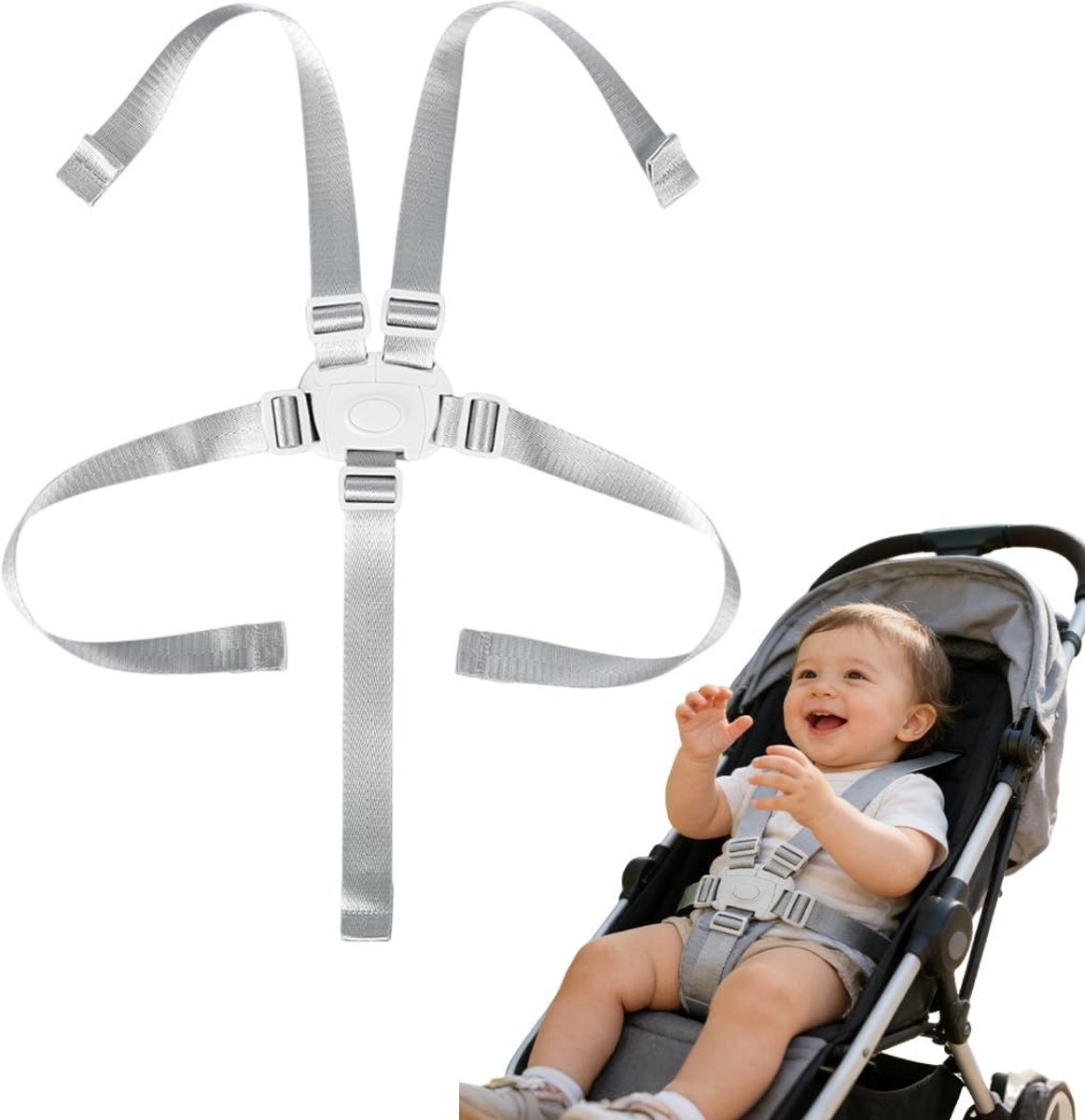 SolidKeus - Verstelbare Veiligheidsgordel voor Baby's, Universeel