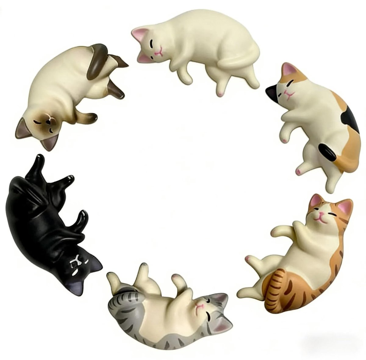 SolidKeus - Set van 6 Mini Kawaii Koelkastmagneten
