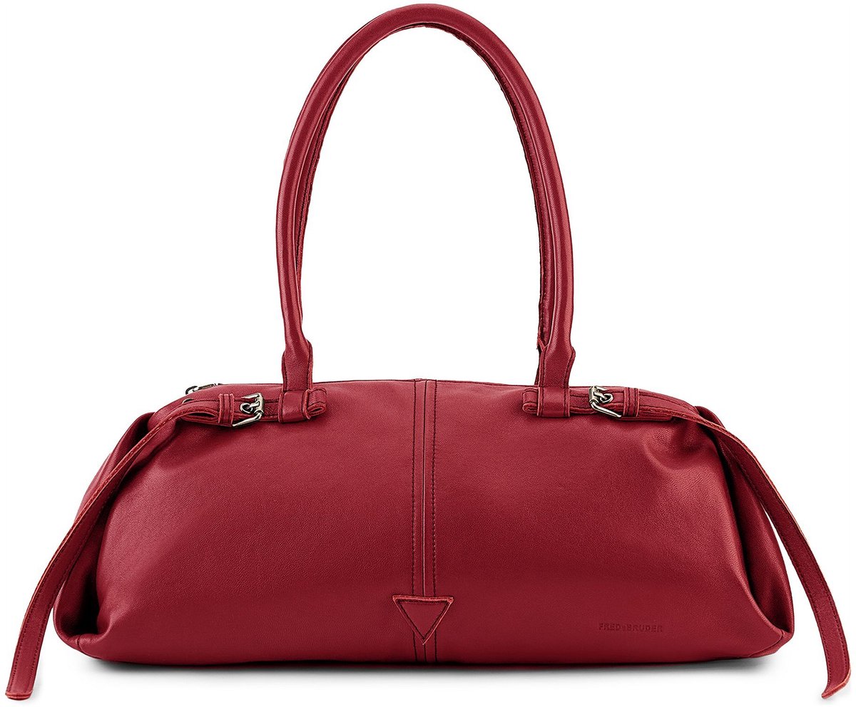FREDsBRUDER Leren handtas Already Yours Collection Sausage Bag Deep Red rood