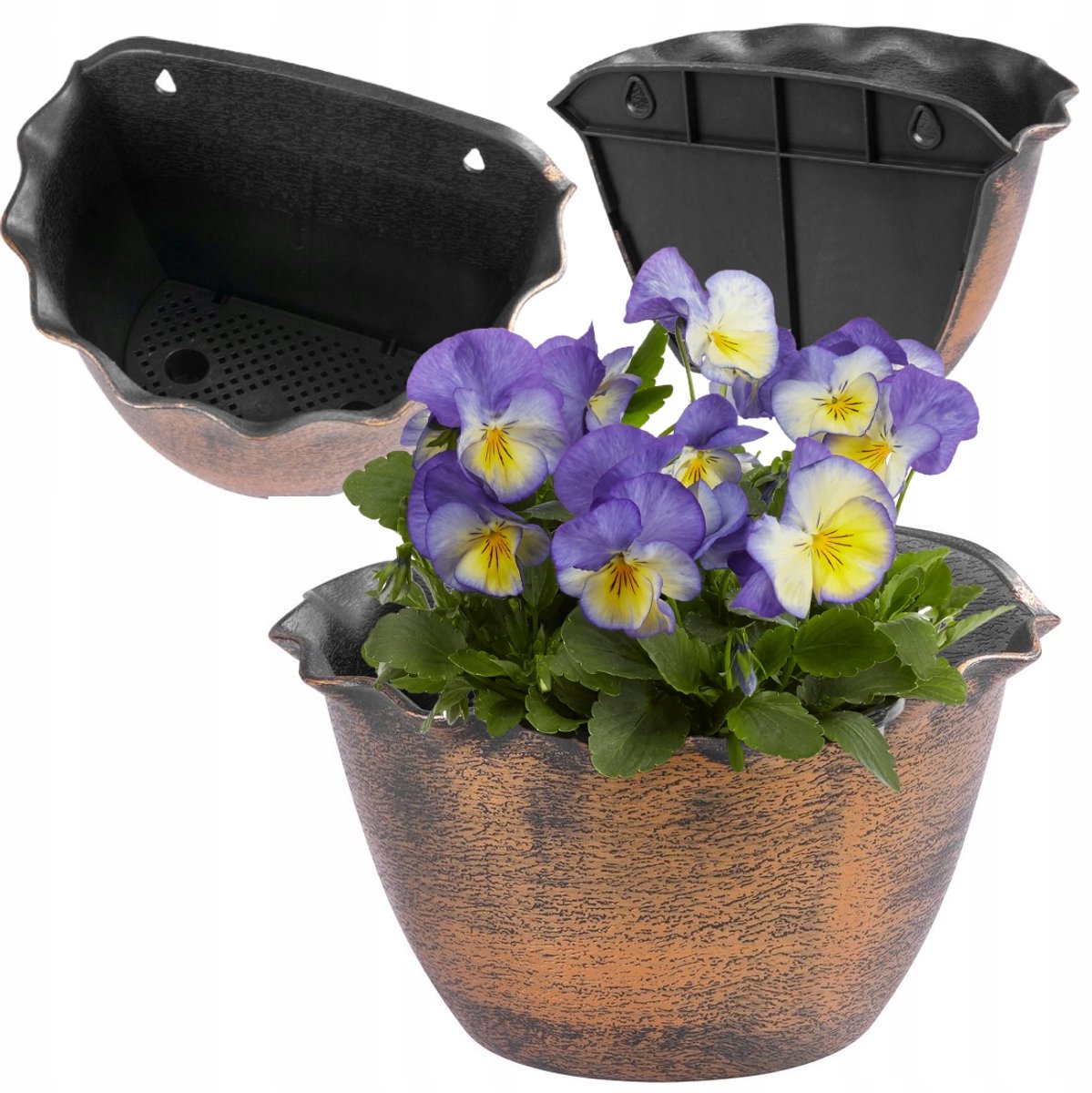 Gouden Hangende Buitendecoratie Pot 16,5 x 26 cm