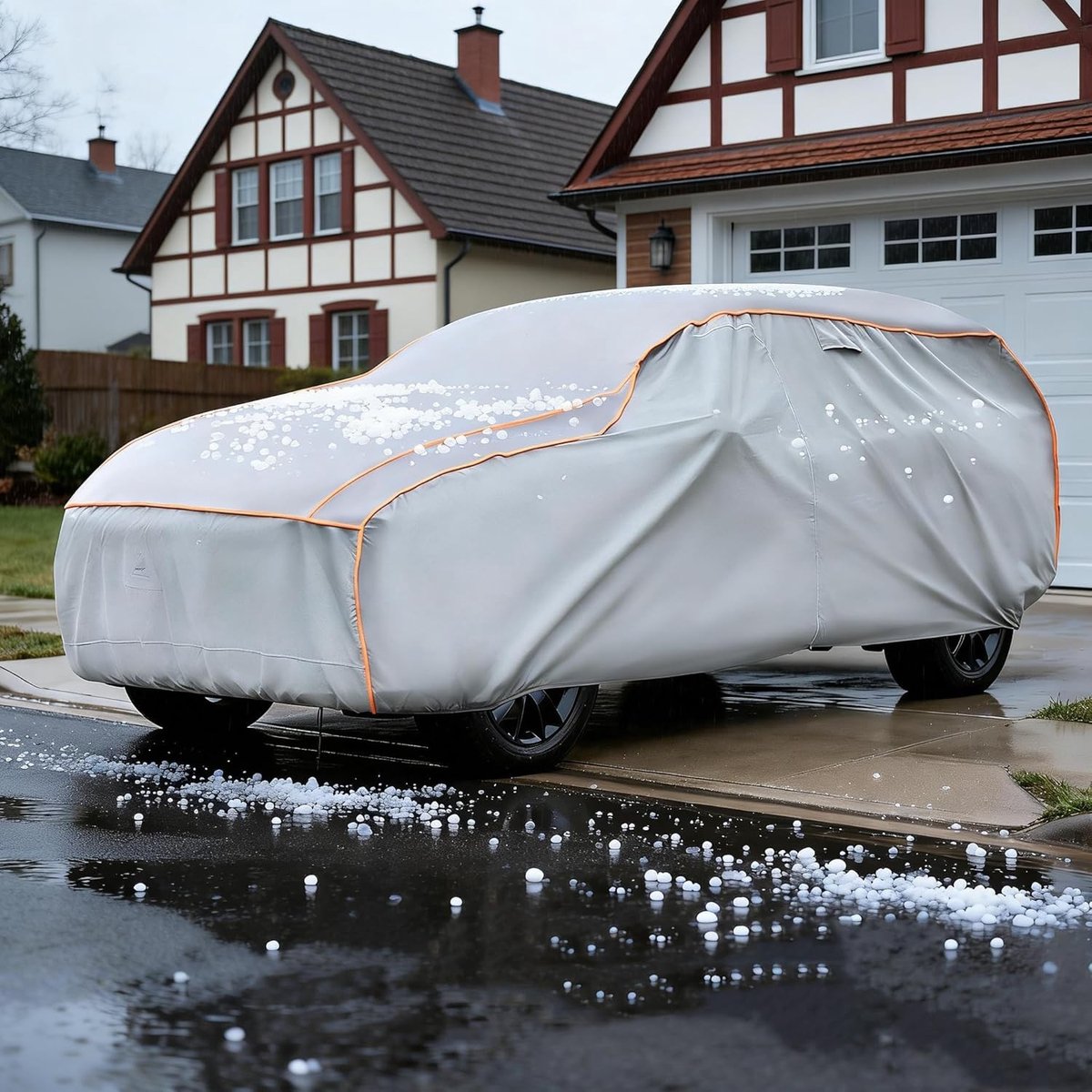 Hagelbeschermingszeil - Zilver - 480 x 193 cm - Waterdicht en Ademend Dekzeil voor SUV's