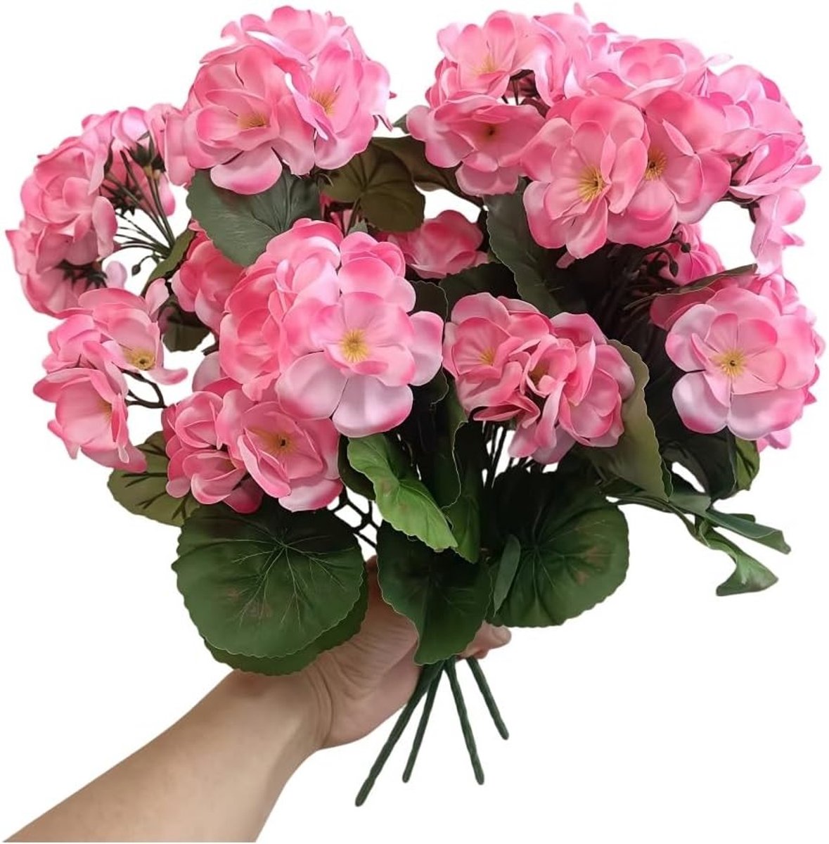 Kunstmatige Geraniums voor Buiten, UV-bestendige Nepplant voor Tuin, Vaasdecoratie en Tafelcentra