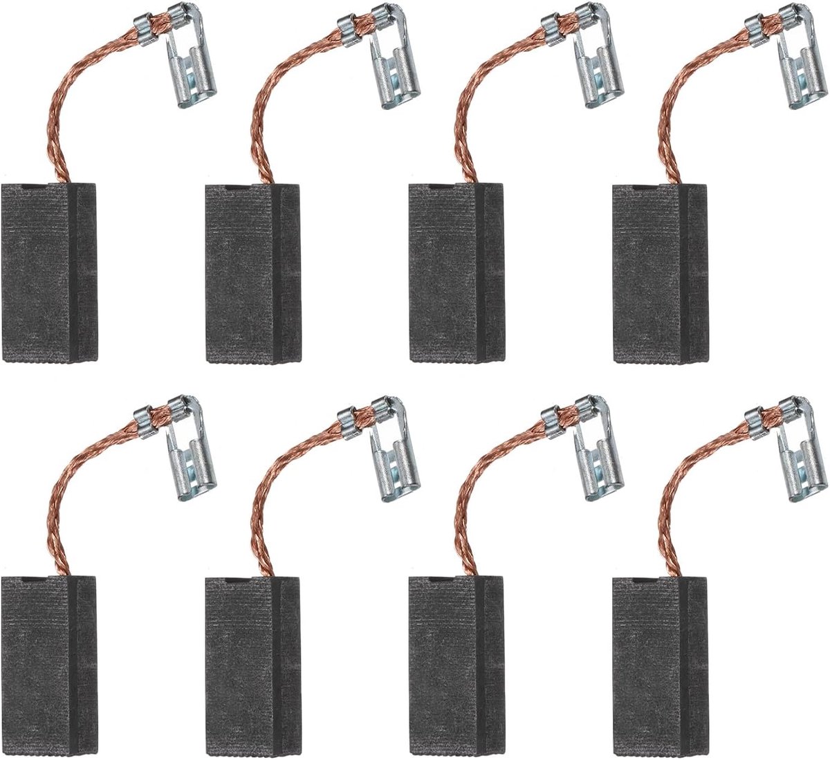 Set van 8 koolborstels, vervangt 23 x 12,5 x 6 mm, voor de meeste elektrische gereedschappen, elektrische hamer, boormachine, motor, cirkelzagen, reserveonderdeel
