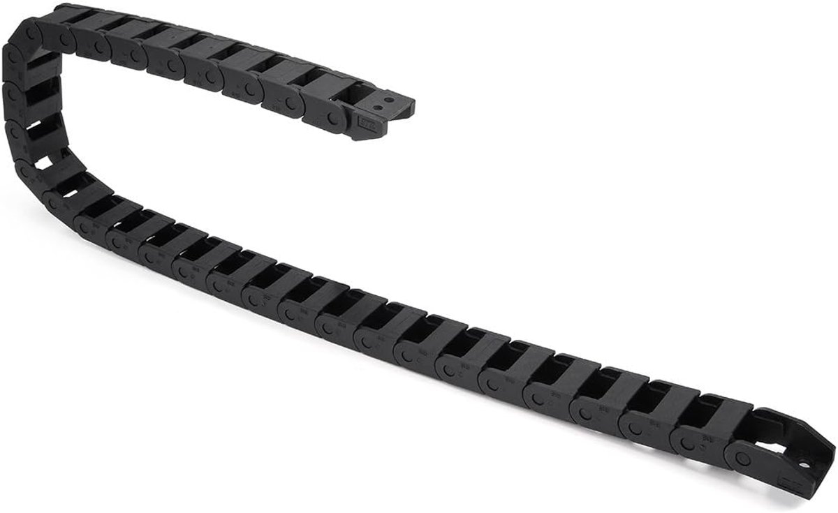 Sourcing map R18 10mm x 15mm zwart plastic kabel sleepketting draaddrager 1M lengte CNC DE de