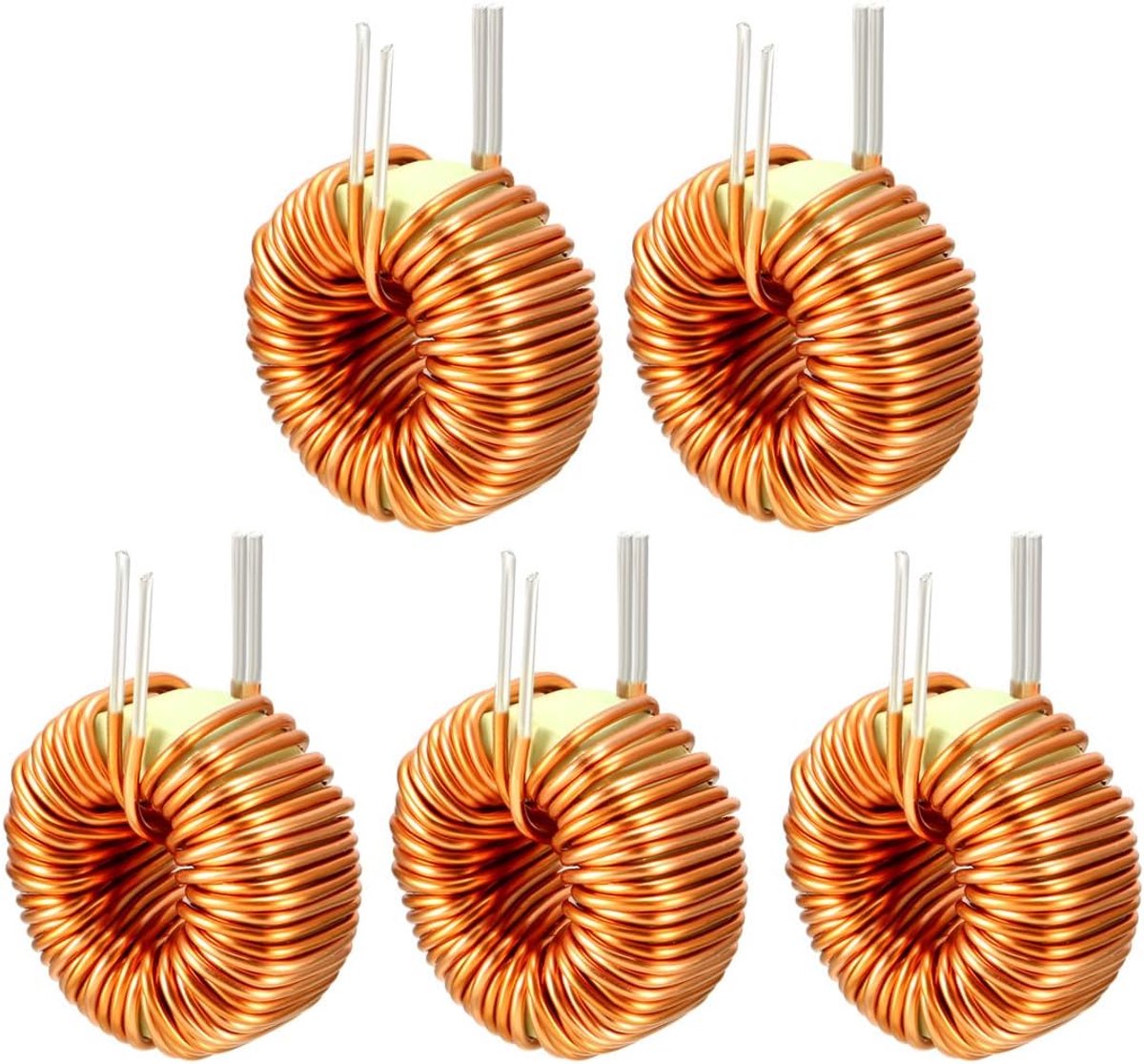 Sourcing map 5 stuks magnetische toroïde-inductor, verticaal, eenlaags, gerold, 50 uH, 20 A, inductiespoel